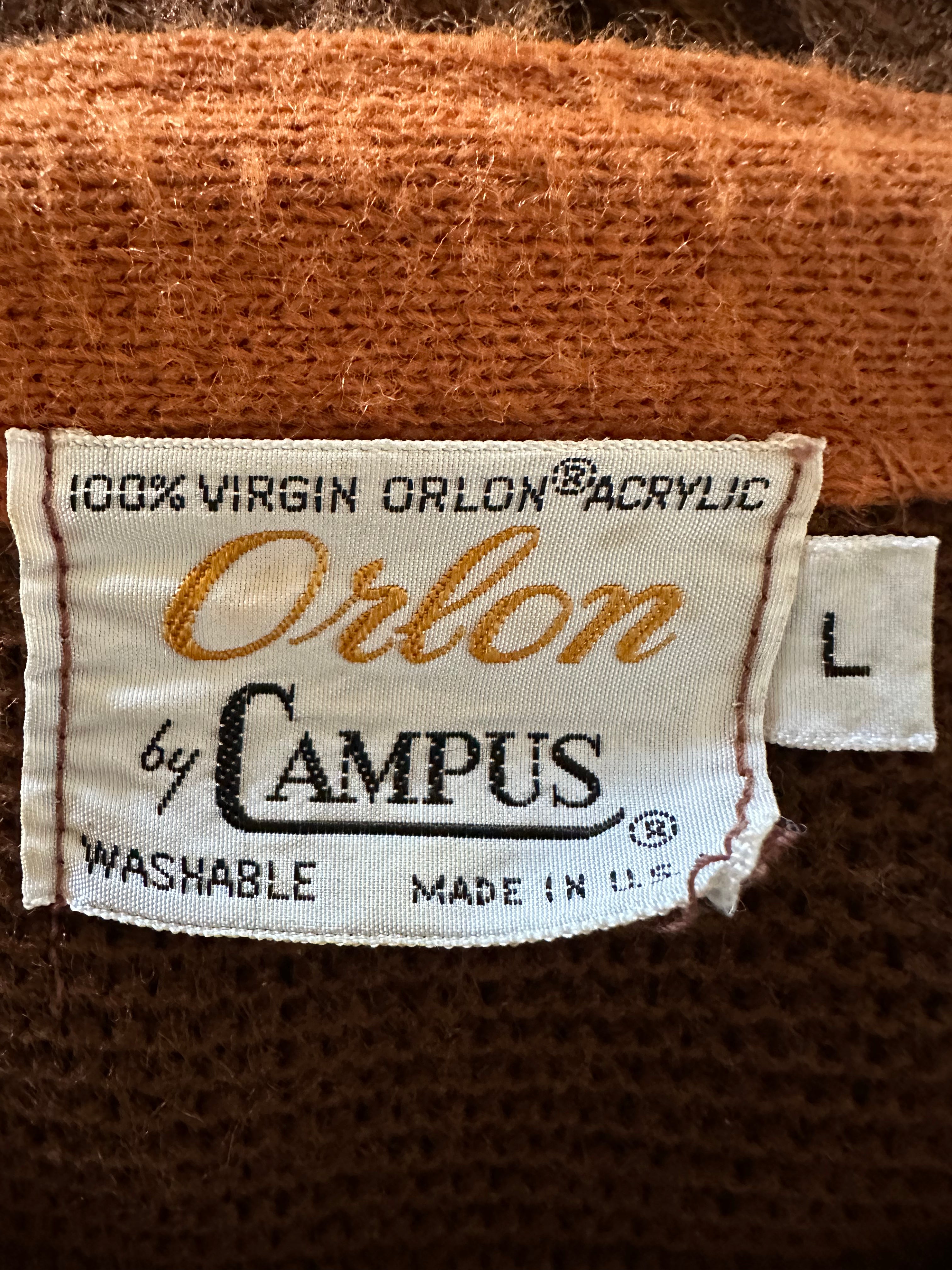60's/70's Campus Orlon Cardigan Sweater