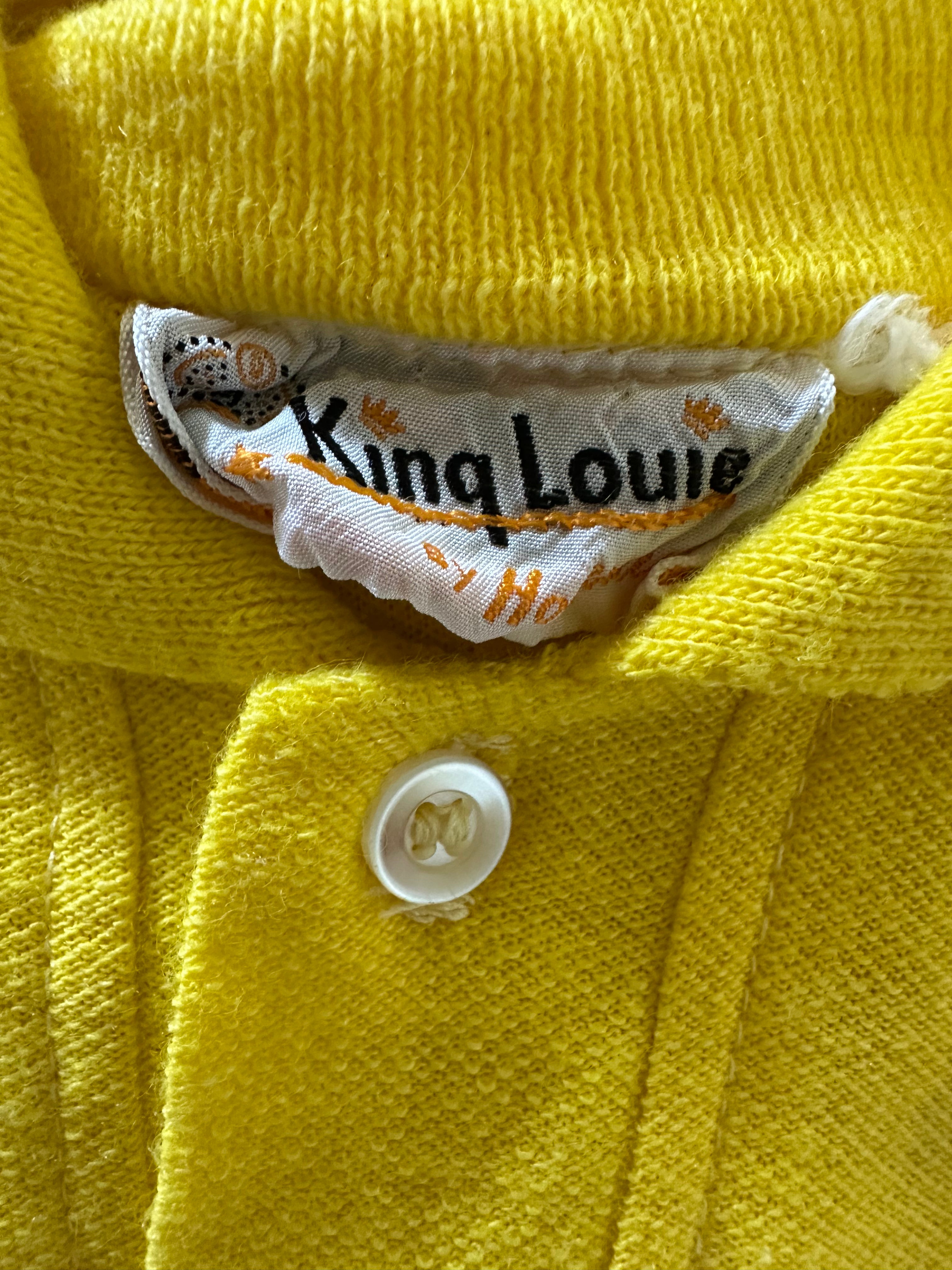 60's King Louie Yellow Blank Bowling Shirt
