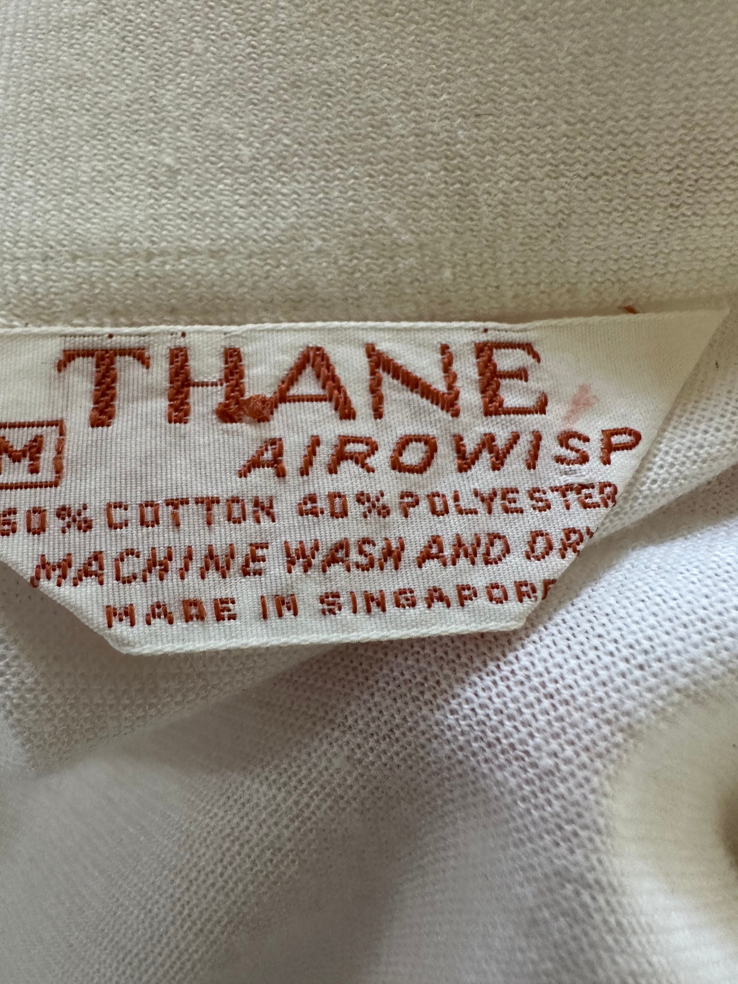 70's Thane Thin Pocket White Polo Shirt