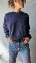 80's Fruit Of The Loom Long-Sleeve Pocket Tee