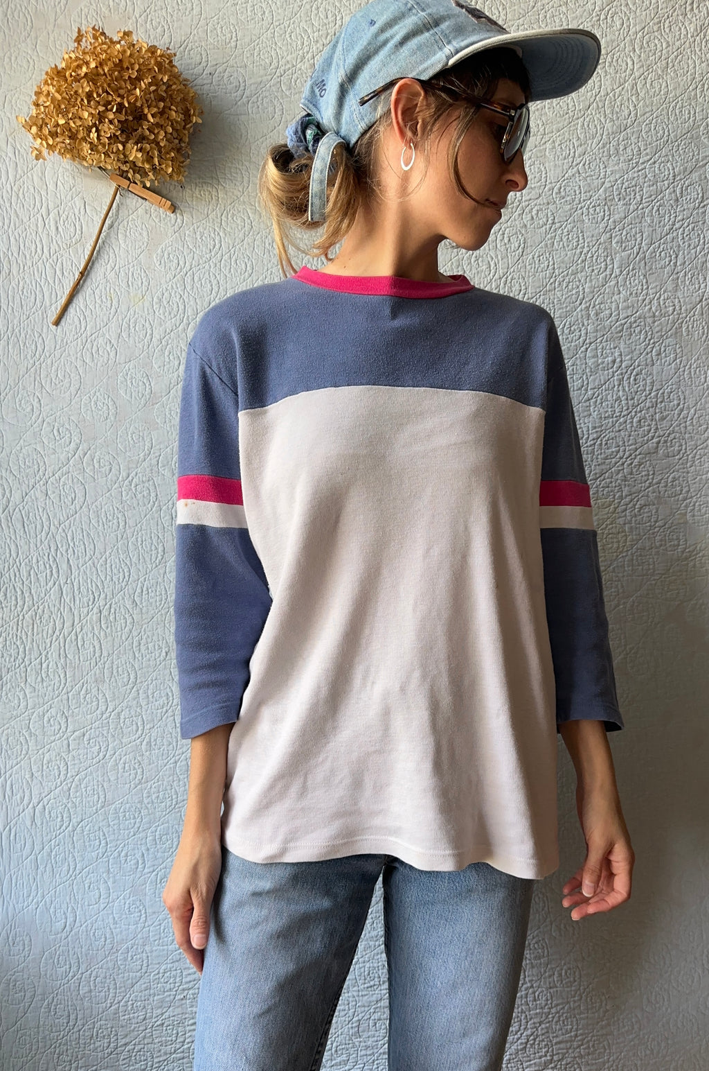90's Faded Baseball Tee