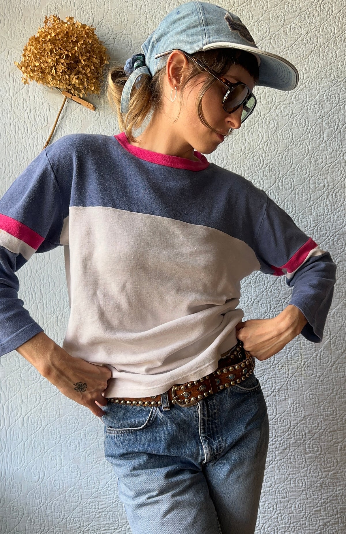 90's Faded Baseball Tee