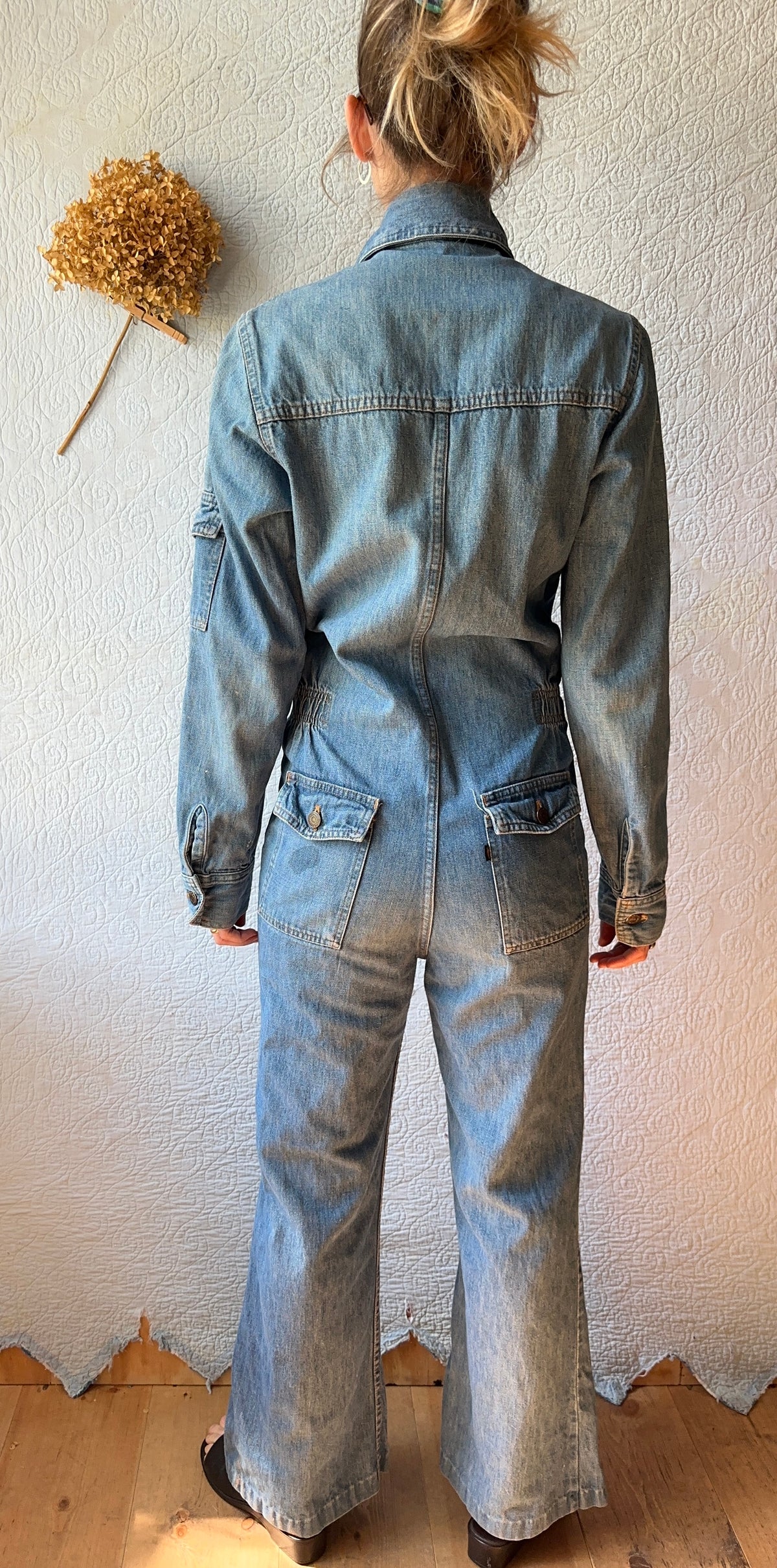 70's Levi's Fresh Produce Denim Jumpsuit Carrot Tab