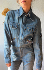 70's Levi's Fresh Produce Denim Jumpsuit Carrot Tab