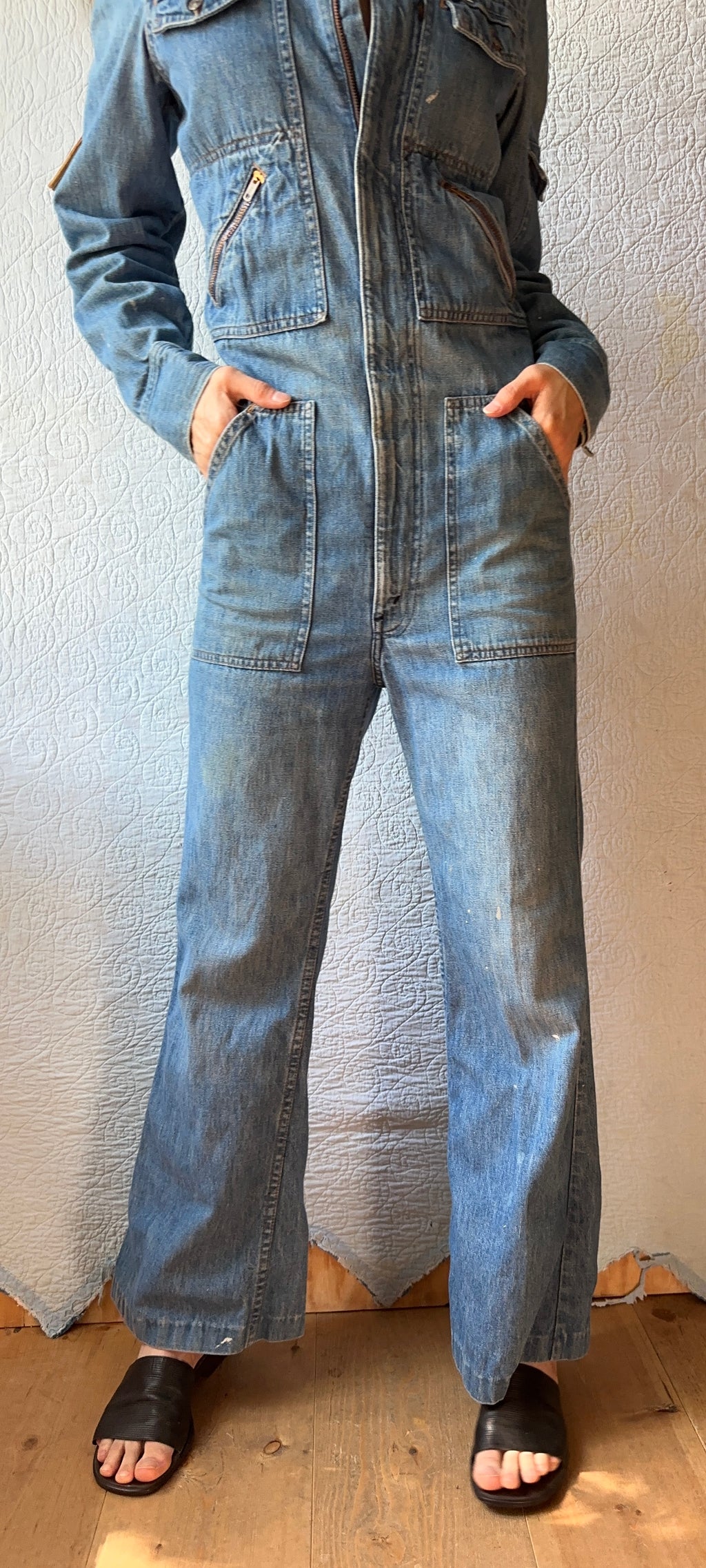 70's Levi's Fresh Produce Denim Jumpsuit Carrot Tab