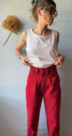 80's Red Acid Wash Wrangler Jeans