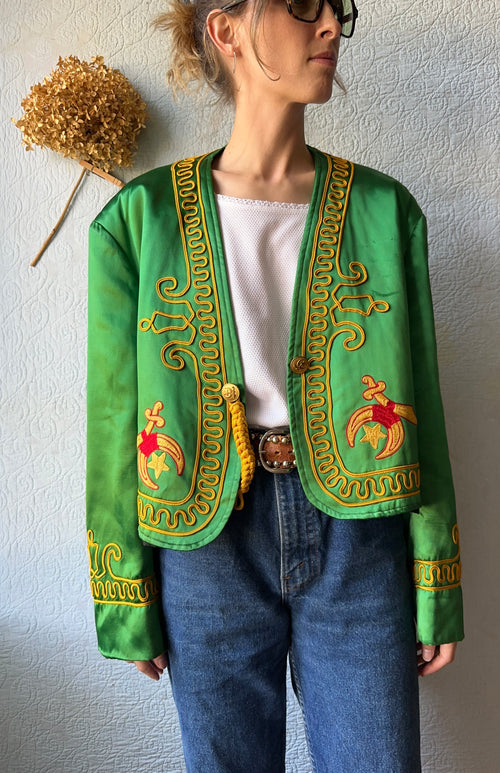 50's Silk Satin Shriners Kansas City Band Jacket