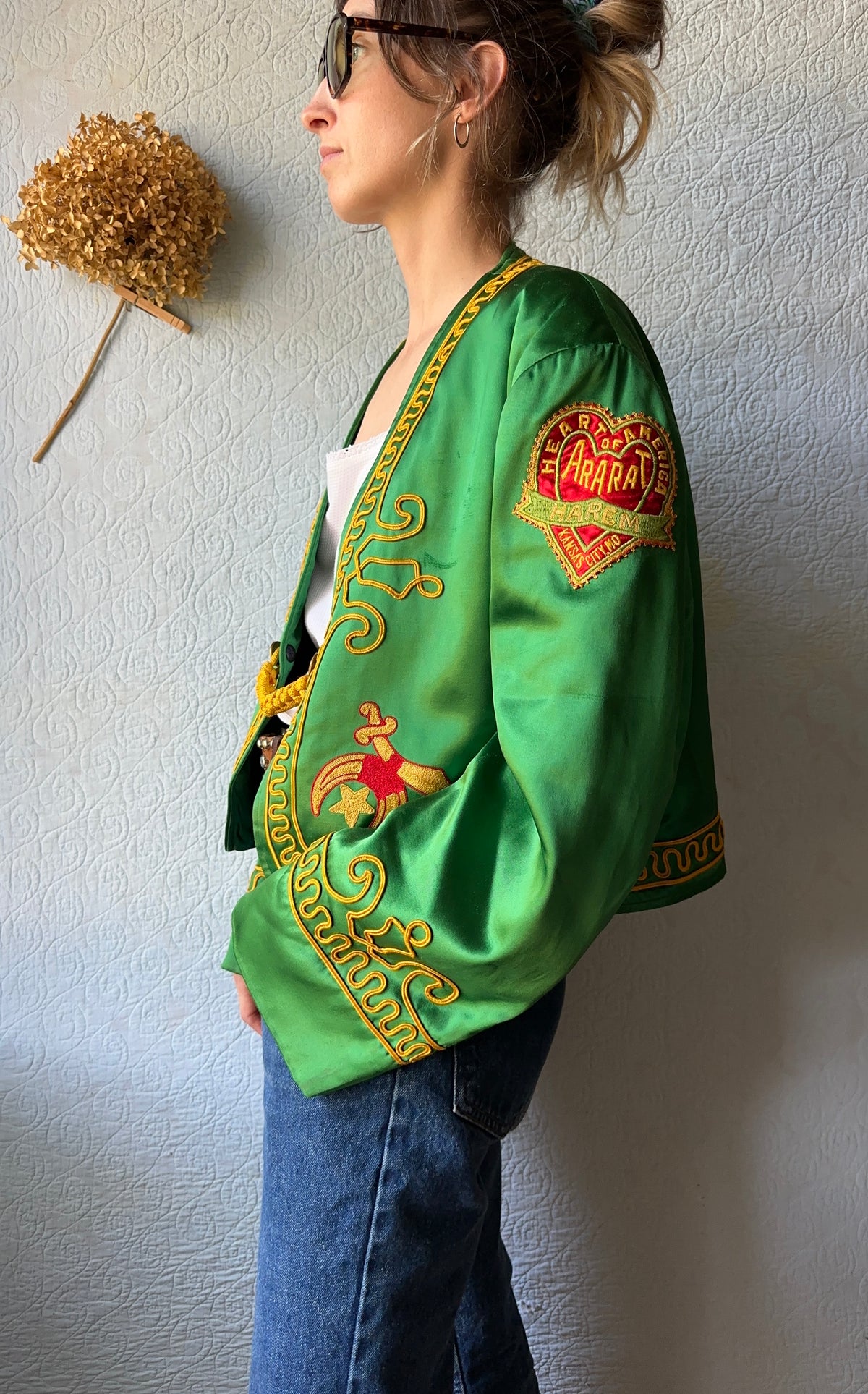 50's Silk Satin Shriners Kansas City Band Jacket