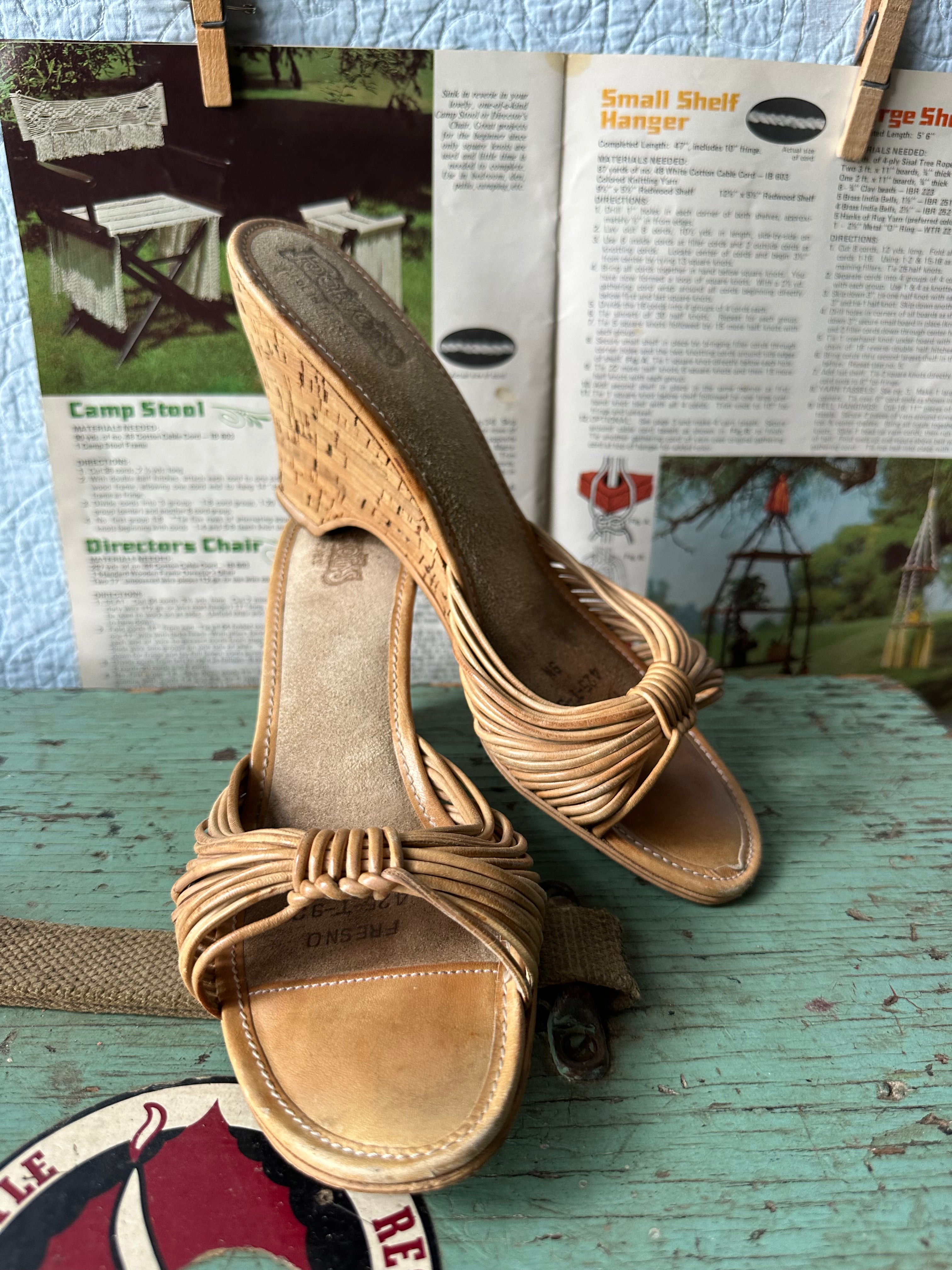Vintage Cork Wedged Heel