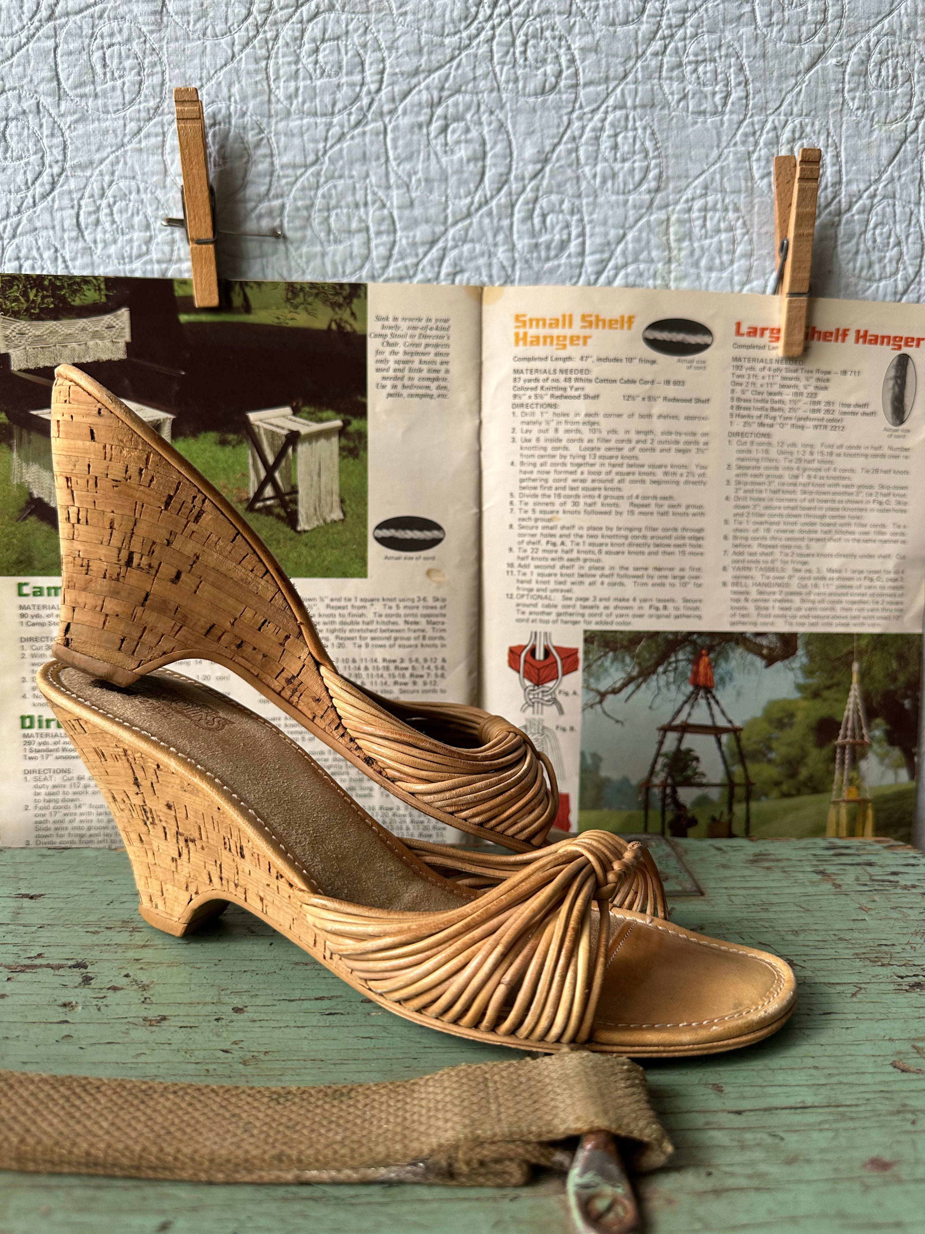 Vintage Cork Wedged Heel