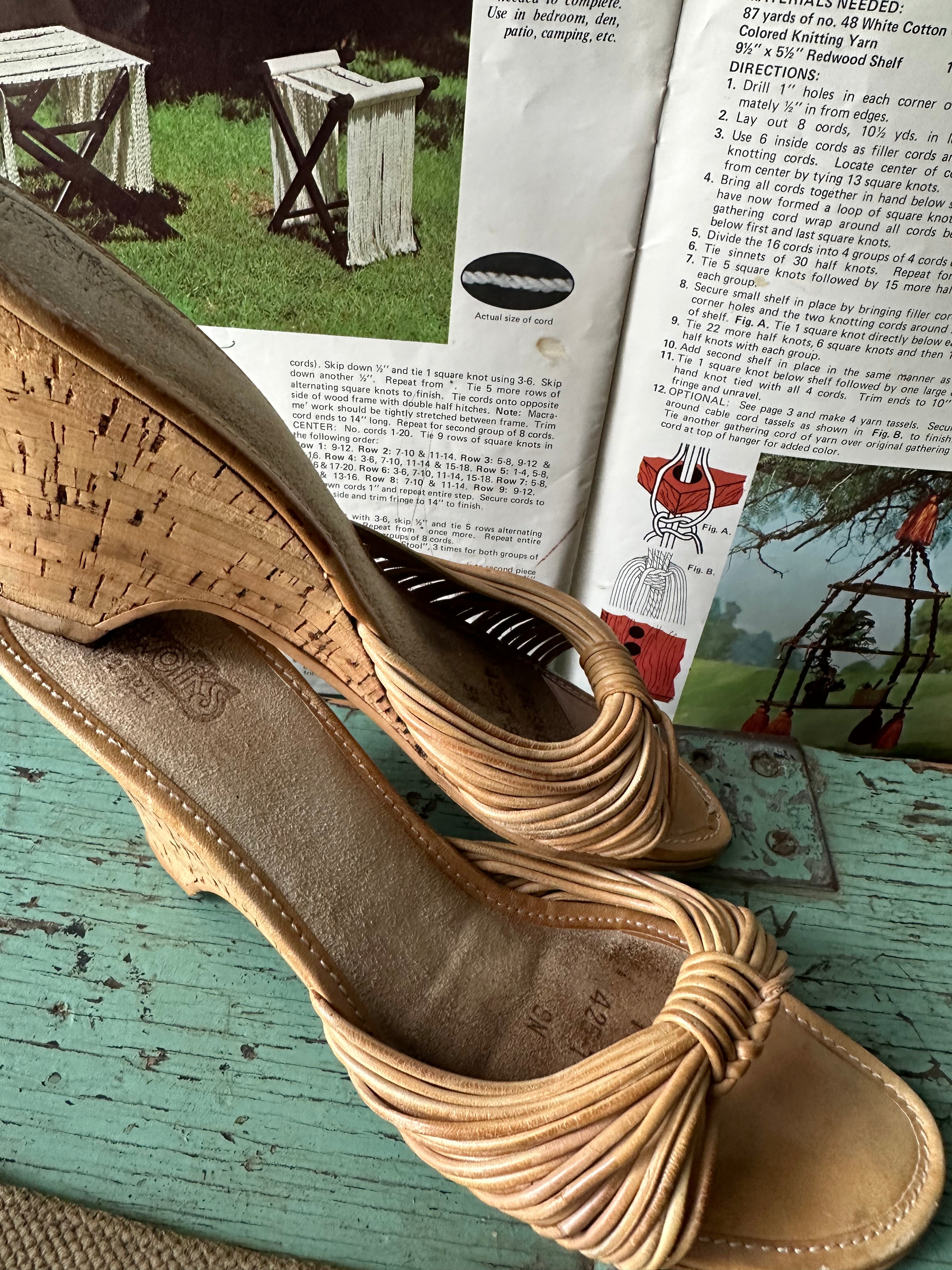 Vintage Cork Wedged Heel