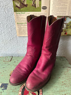 90's Justin Magenta Roper Boots