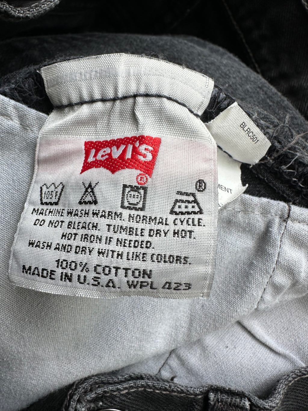 00's Levis 501 Black Denim Jeans