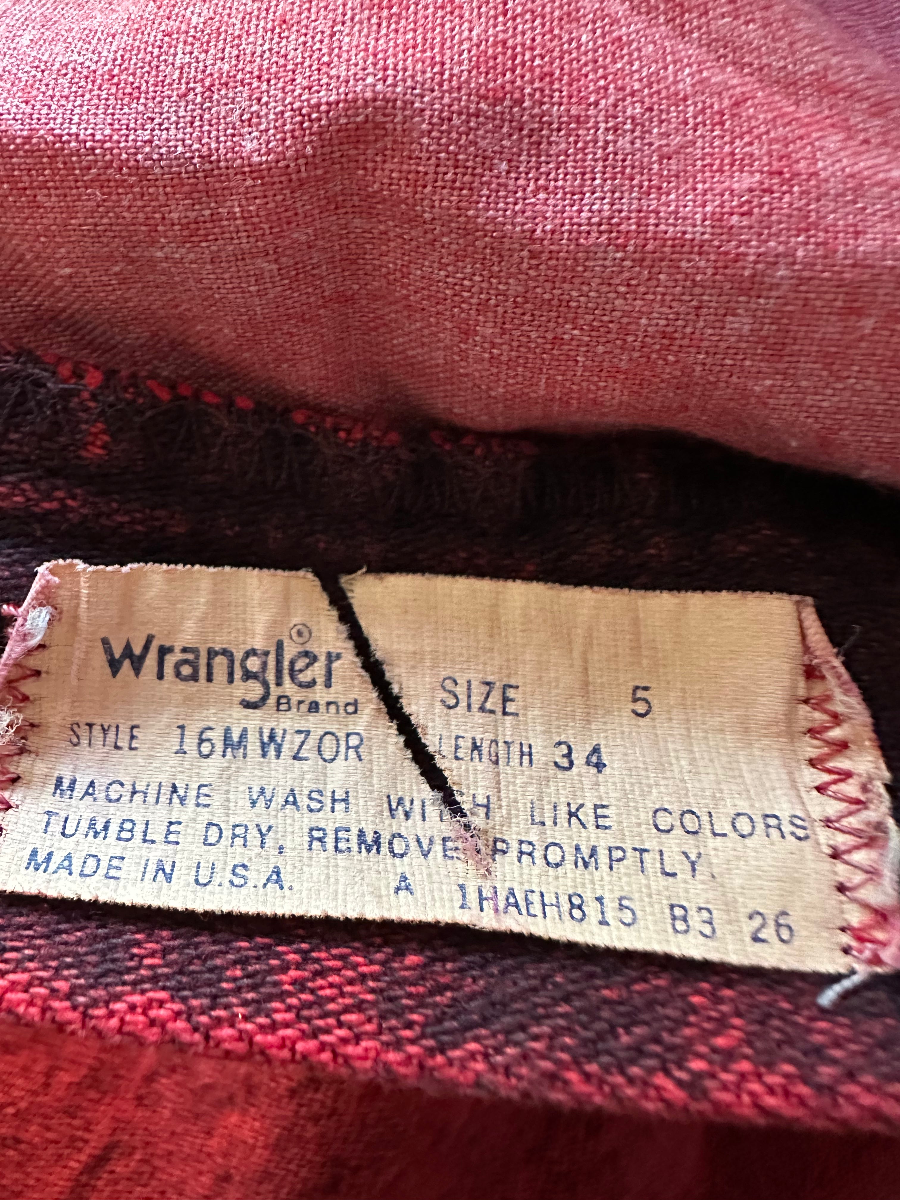 80's Red Acid Wash Wrangler Jeans