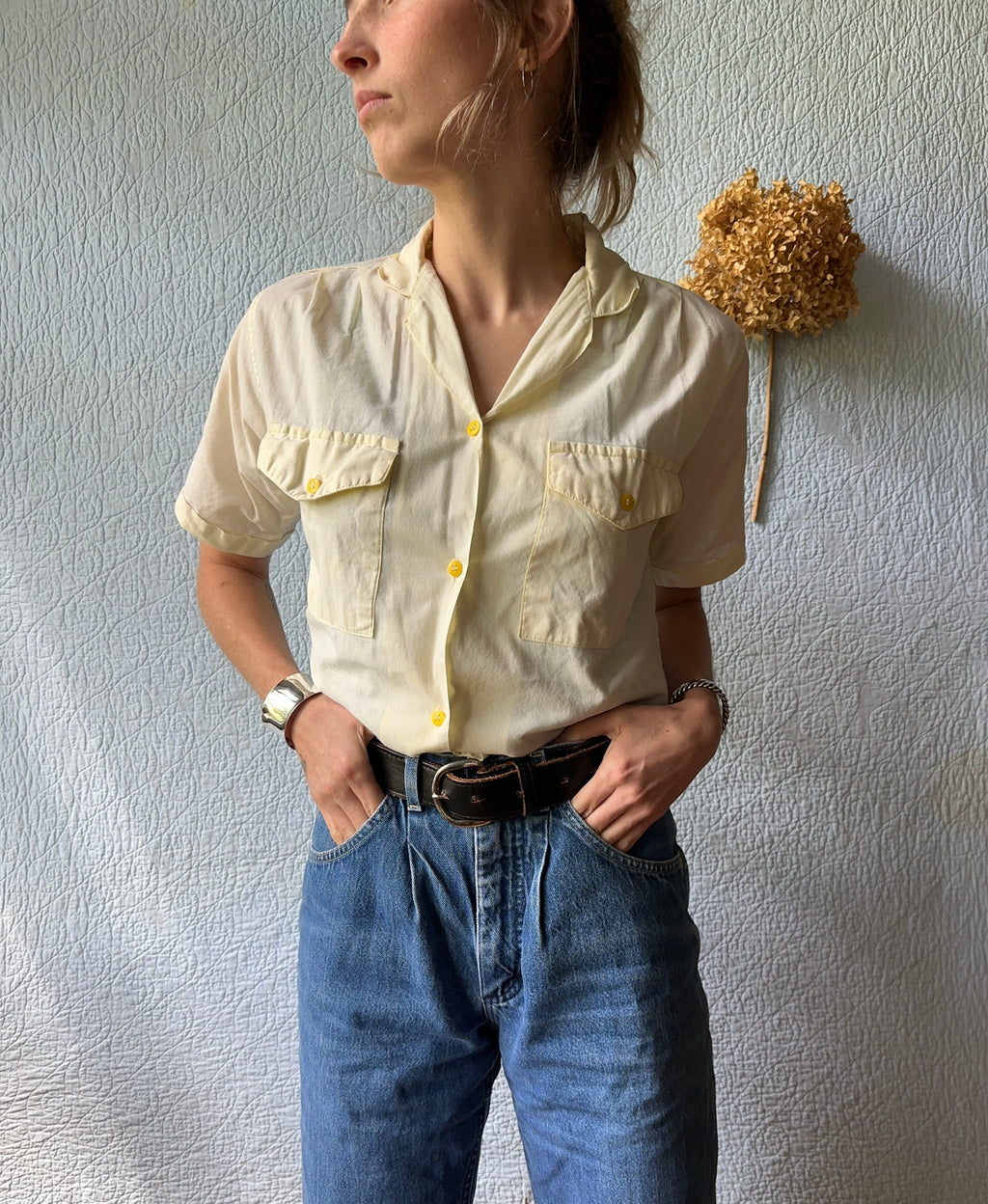 Baby Yellow Button Up