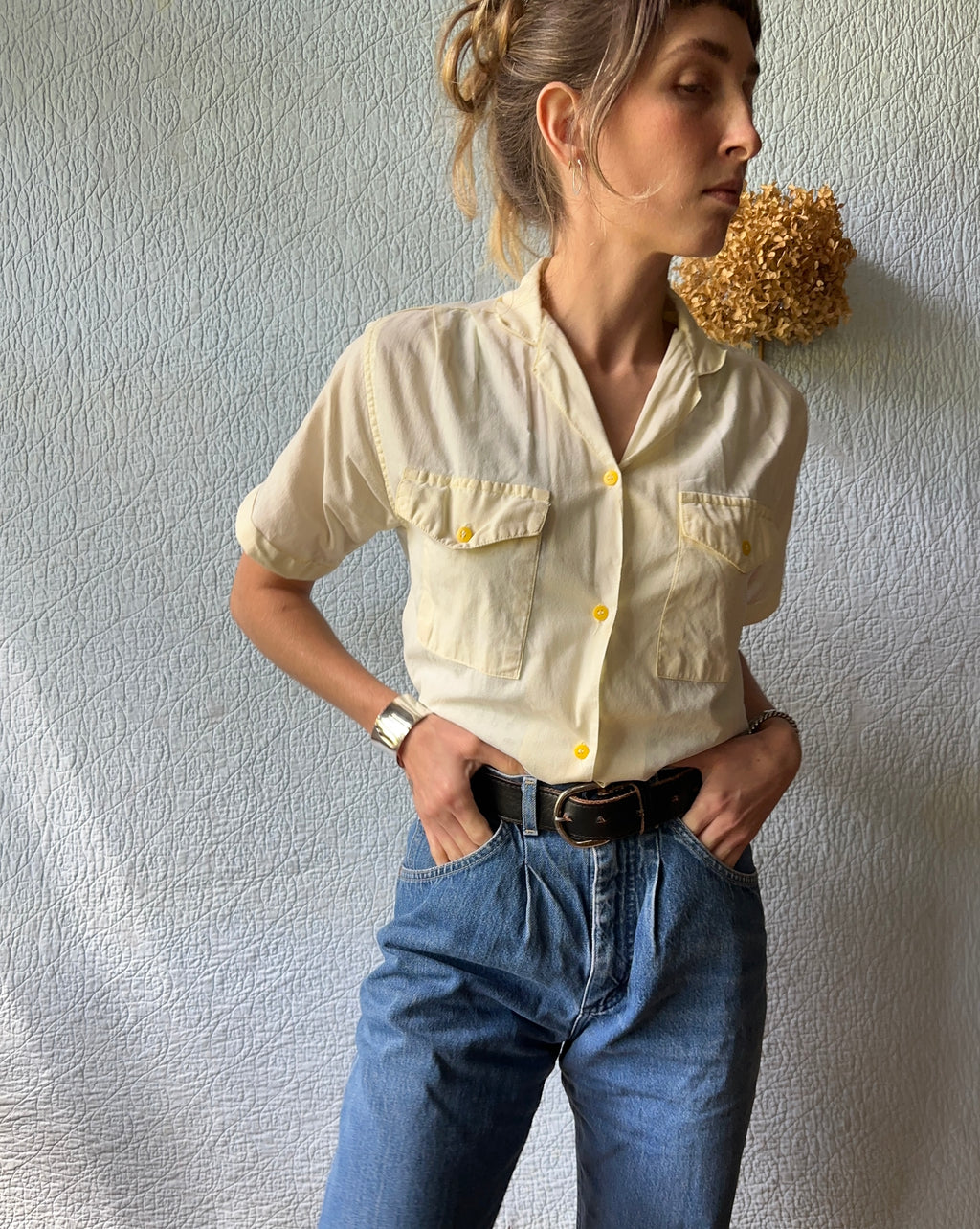 Baby Yellow Button Up