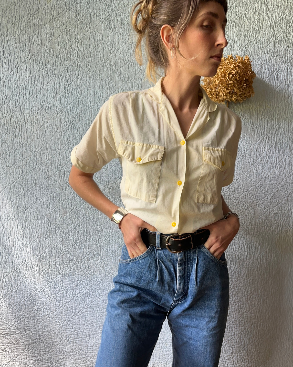 Baby Yellow Button Up
