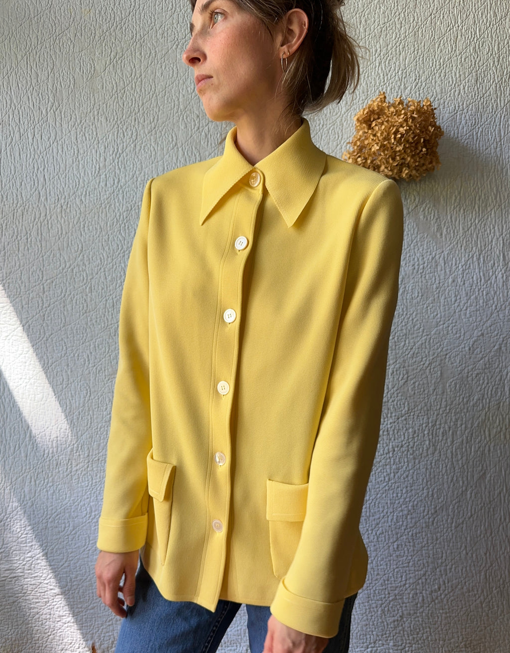 70's Butter Yellow Lightweight Blazer