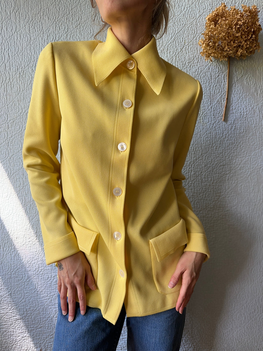 70's Butter Yellow Lightweight Blazer