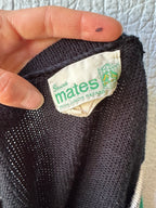 70's Sears Mates Stripped Mock Neck Tee