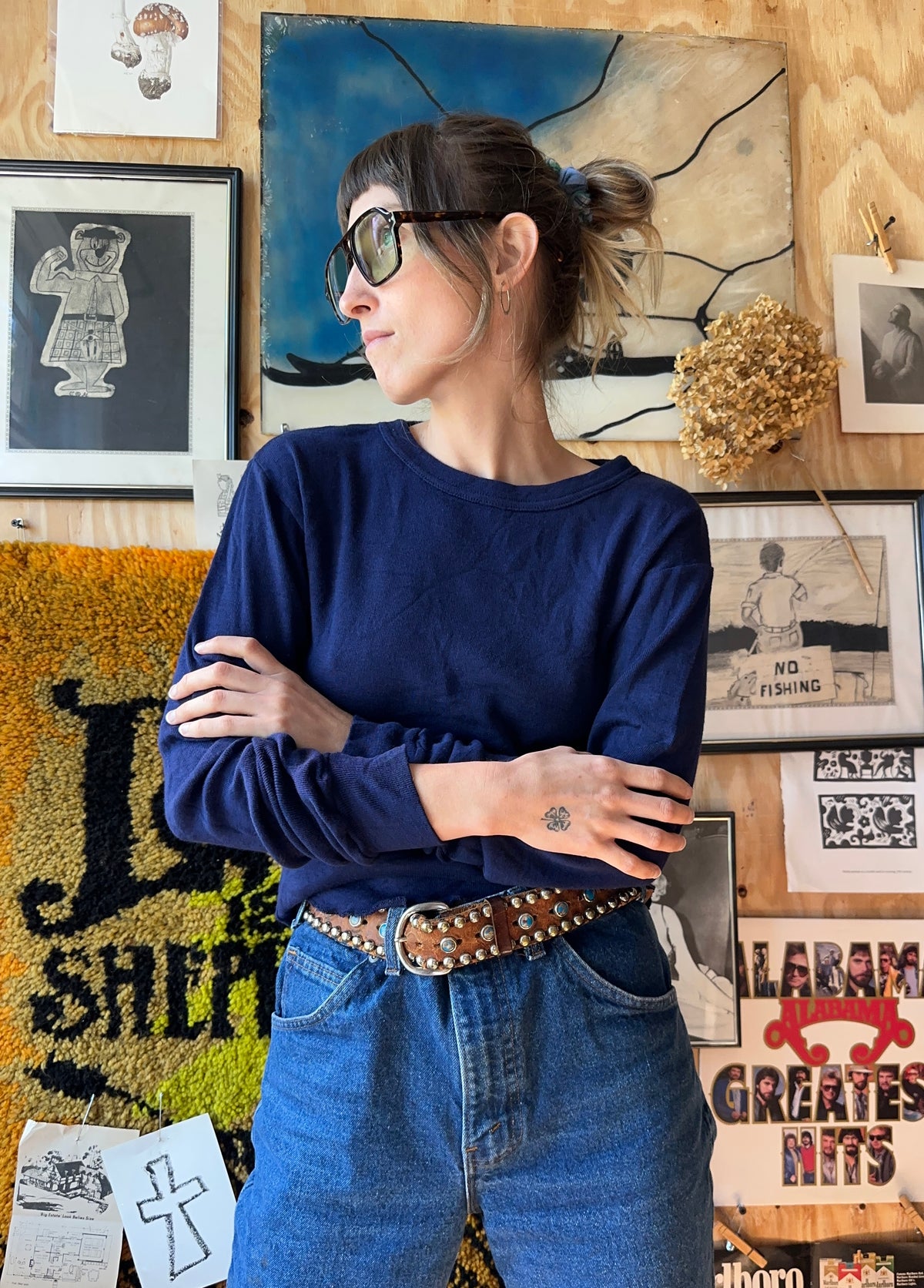 Navy Blue Long Sleeve Thermal
