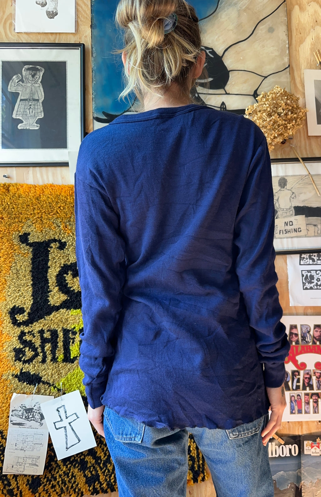Navy Blue Long Sleeve Thermal