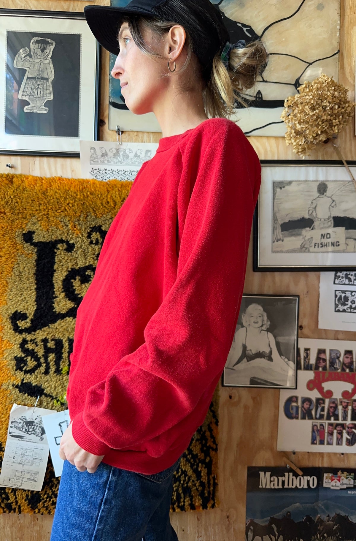 70's HealthKnit Red Pullover Sweatshirt