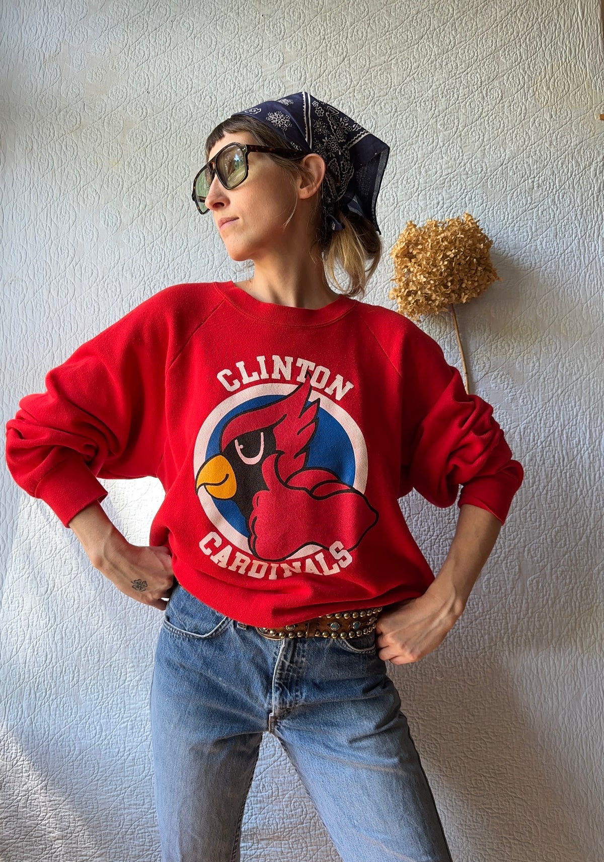 80's Clinton Cardinals Sweatshirt