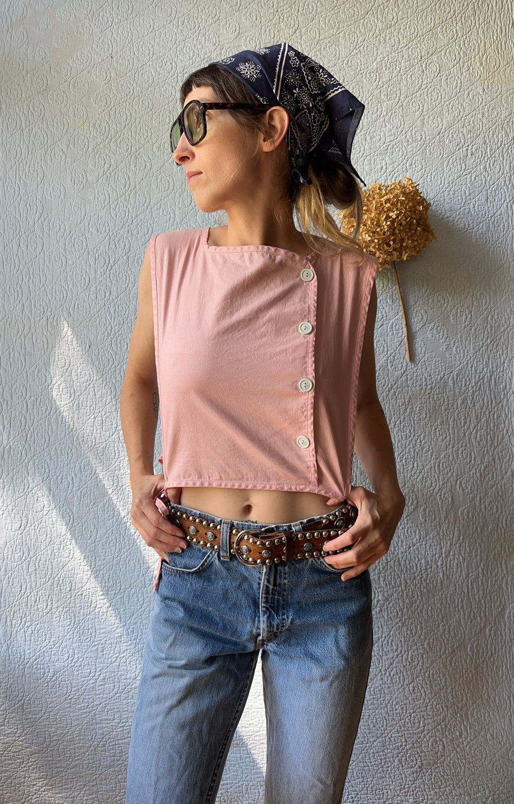 80's You Babes Pink Apron Top