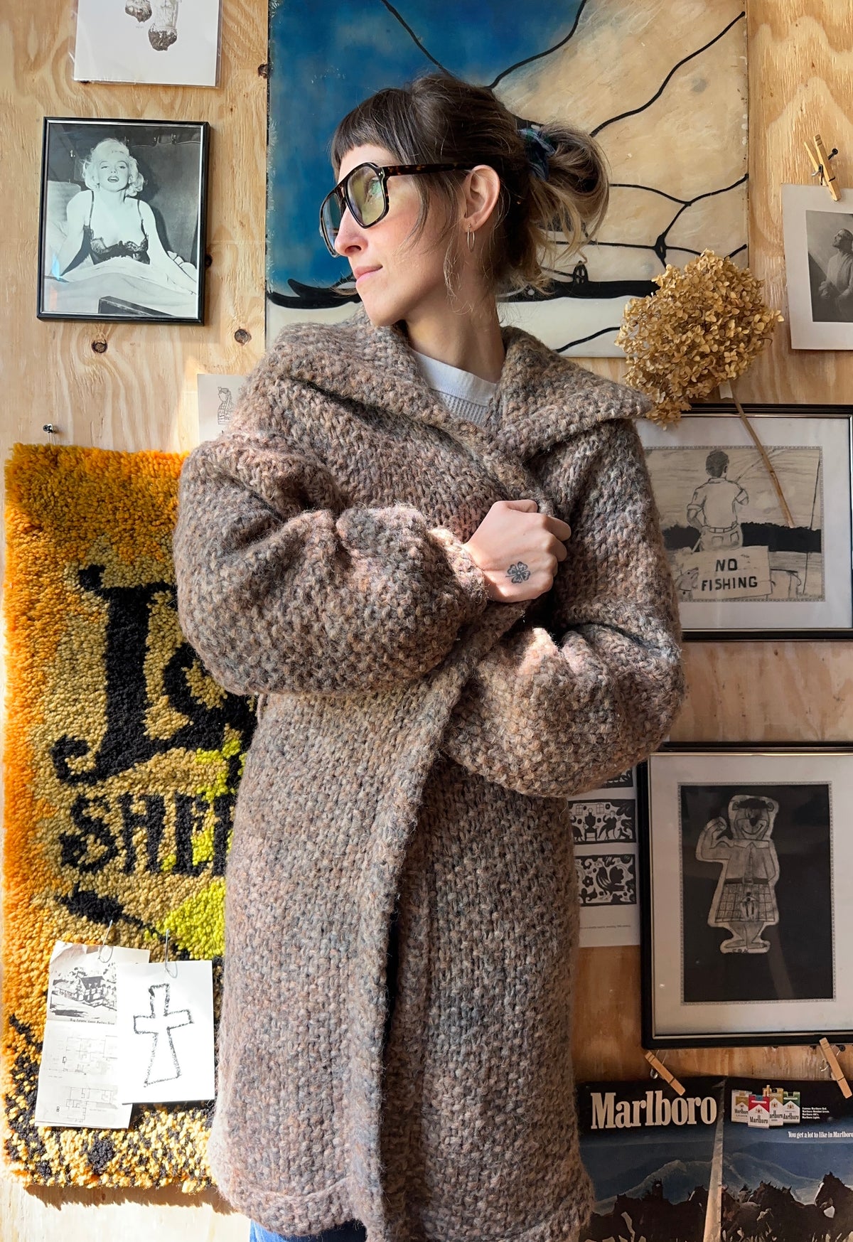 60's Woolf Brothers Wool Duster Cardigan