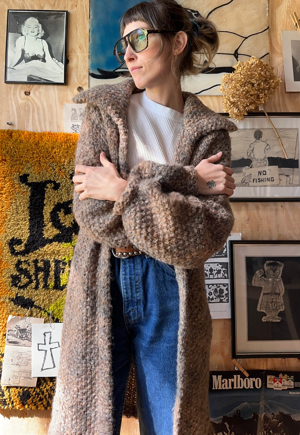 60's Woolf Brothers Wool Duster Cardigan