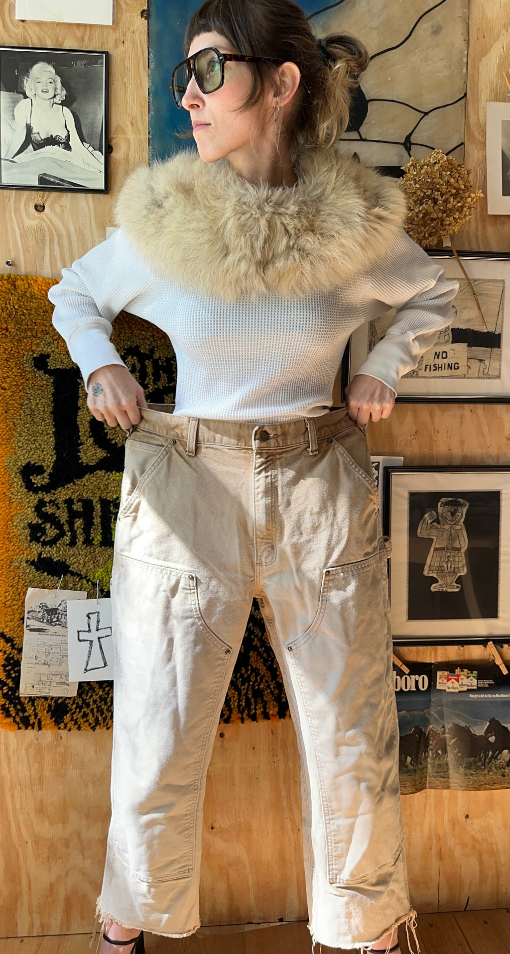 00's Double Knee Carhartt Pants Dungaree Fit