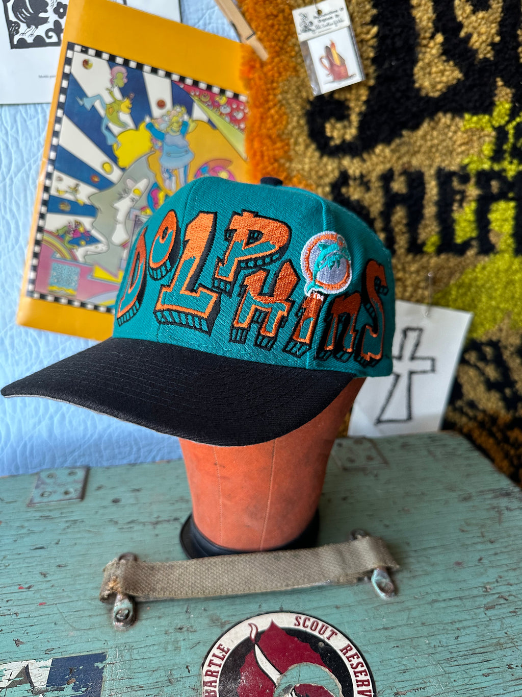 Vintage Dolphins Drew Pearson Starter Logo Snapback Hat RARE