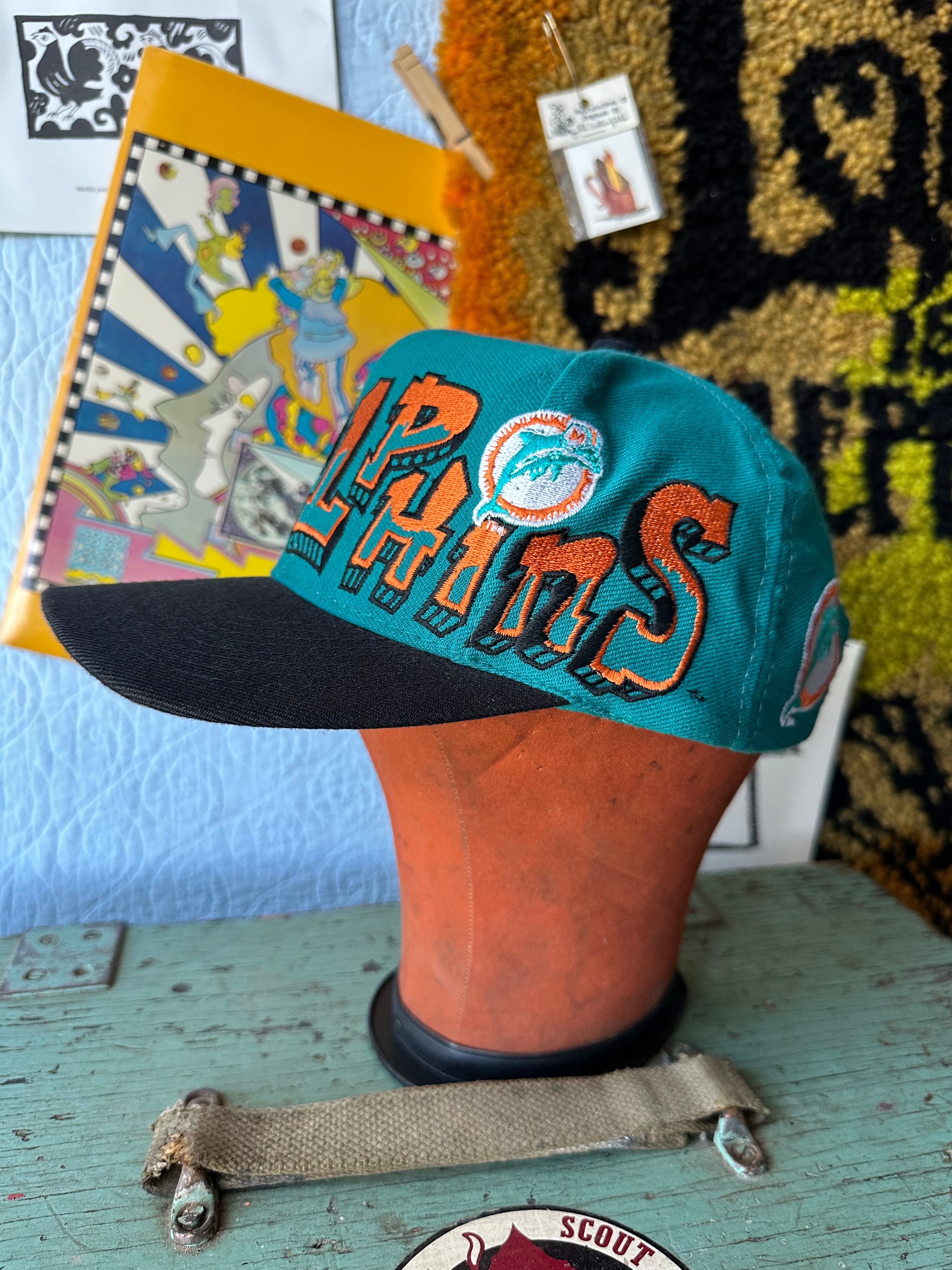 Vintage Dolphins Drew Pearson Starter Logo Snapback Hat RARE
