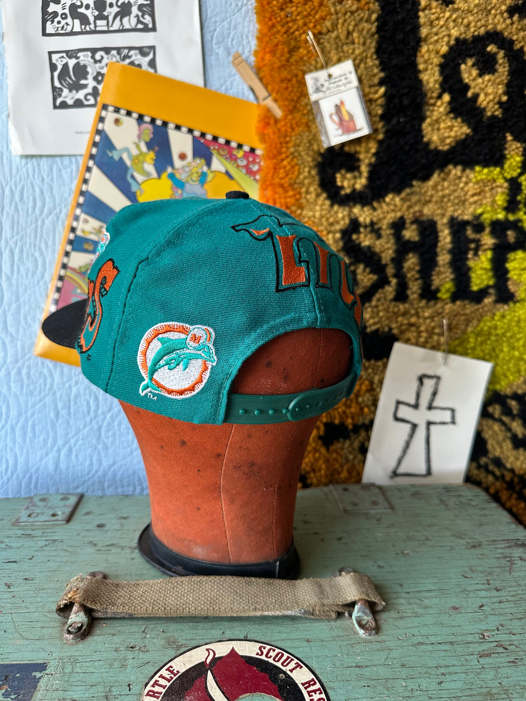 Vintage Dolphins Drew Pearson Starter Logo Snapback Hat RARE