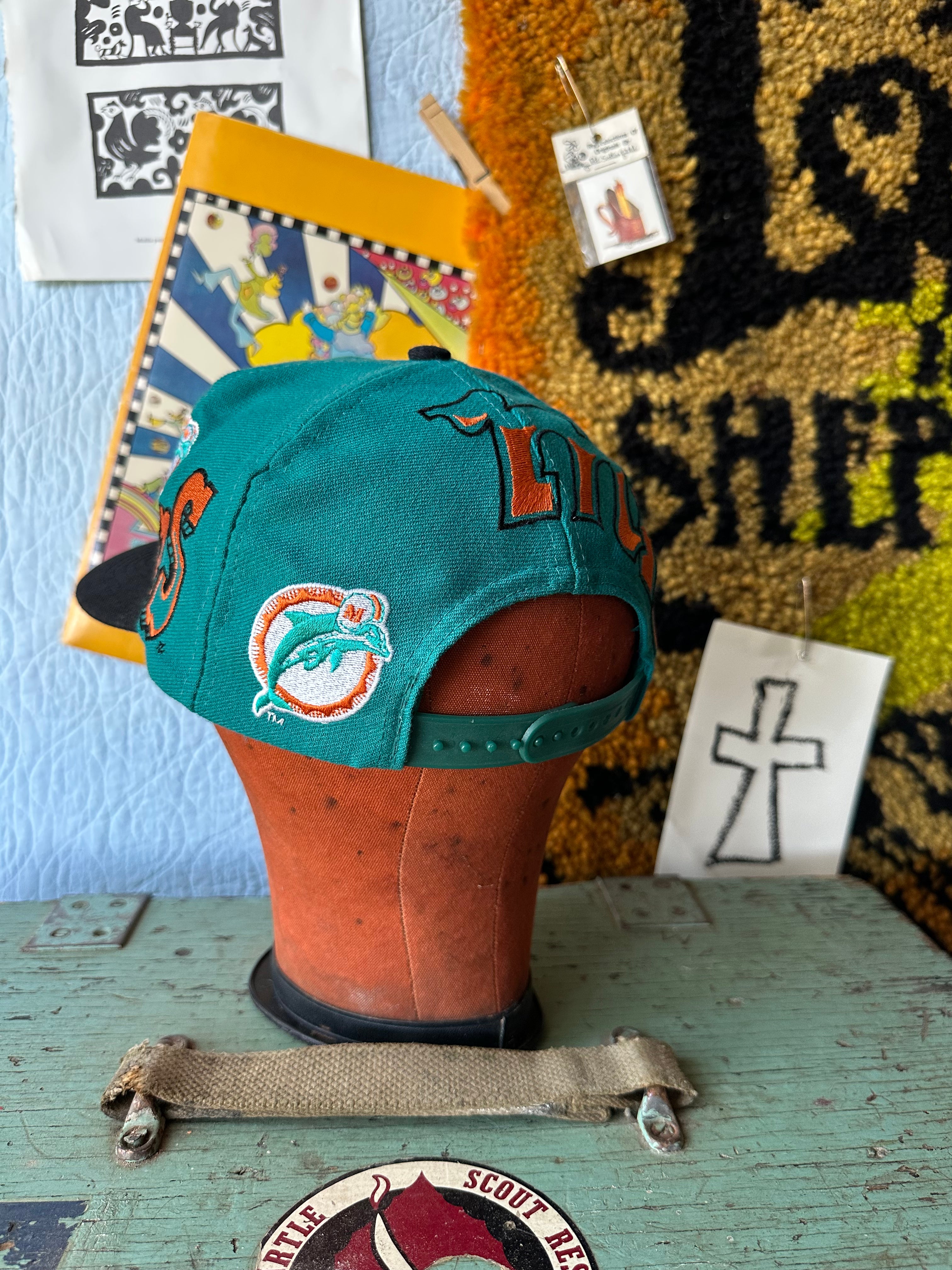 Vintage Dolphins Drew Pearson Starter Logo Snapback Hat RARE