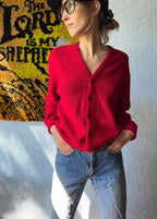 70's Campus Wintuk Cardigan Sweater