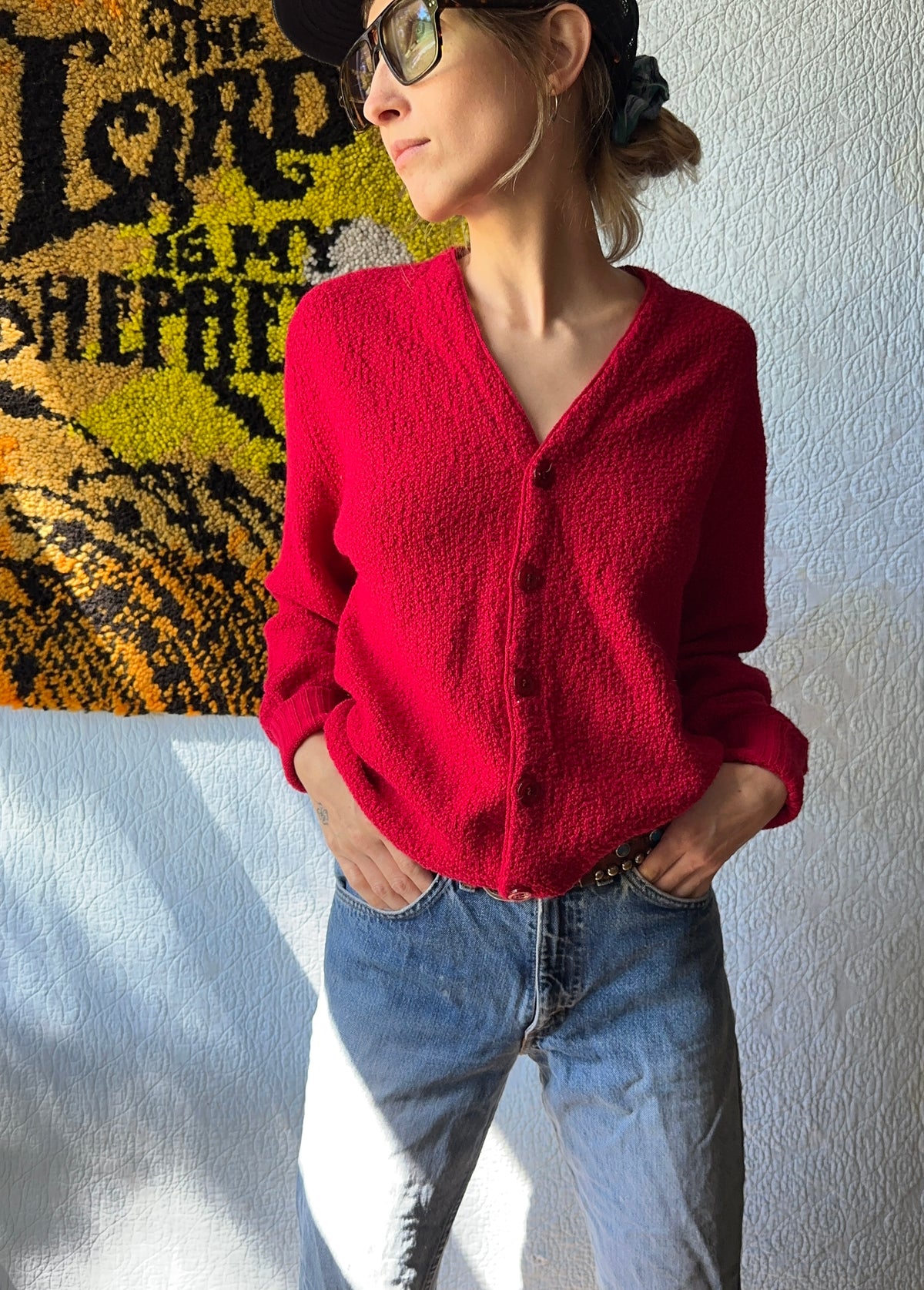 70's Campus Wintuk Cardigan Sweater