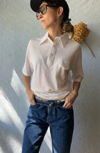 70's Thane Thin Pocket White Polo Shirt