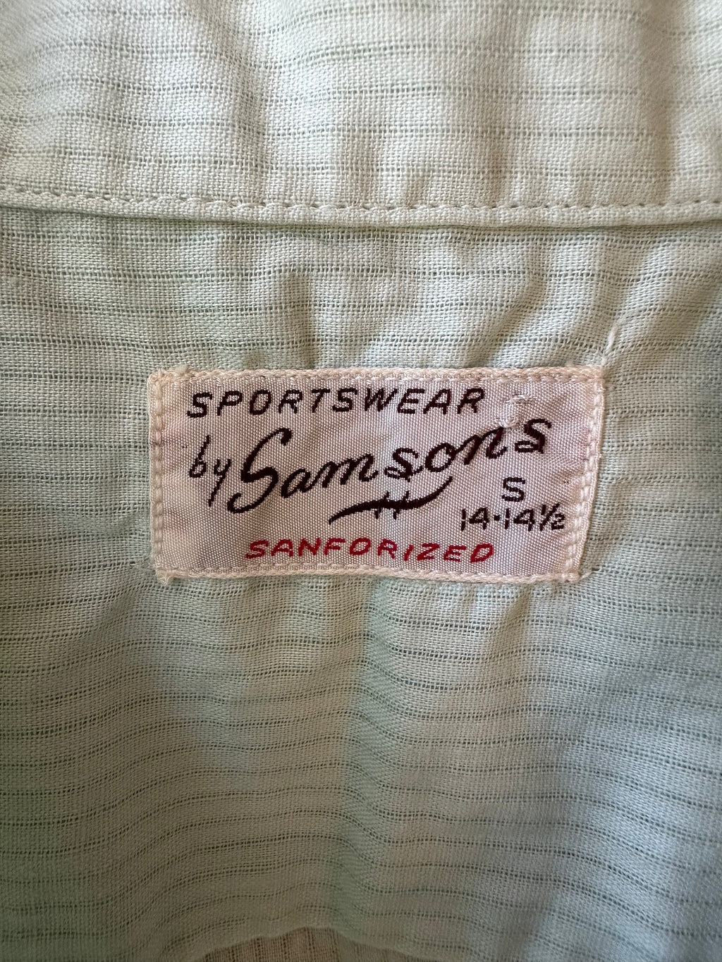 50's Sportswear By Samsons Sanforized Botton Loop Shirt