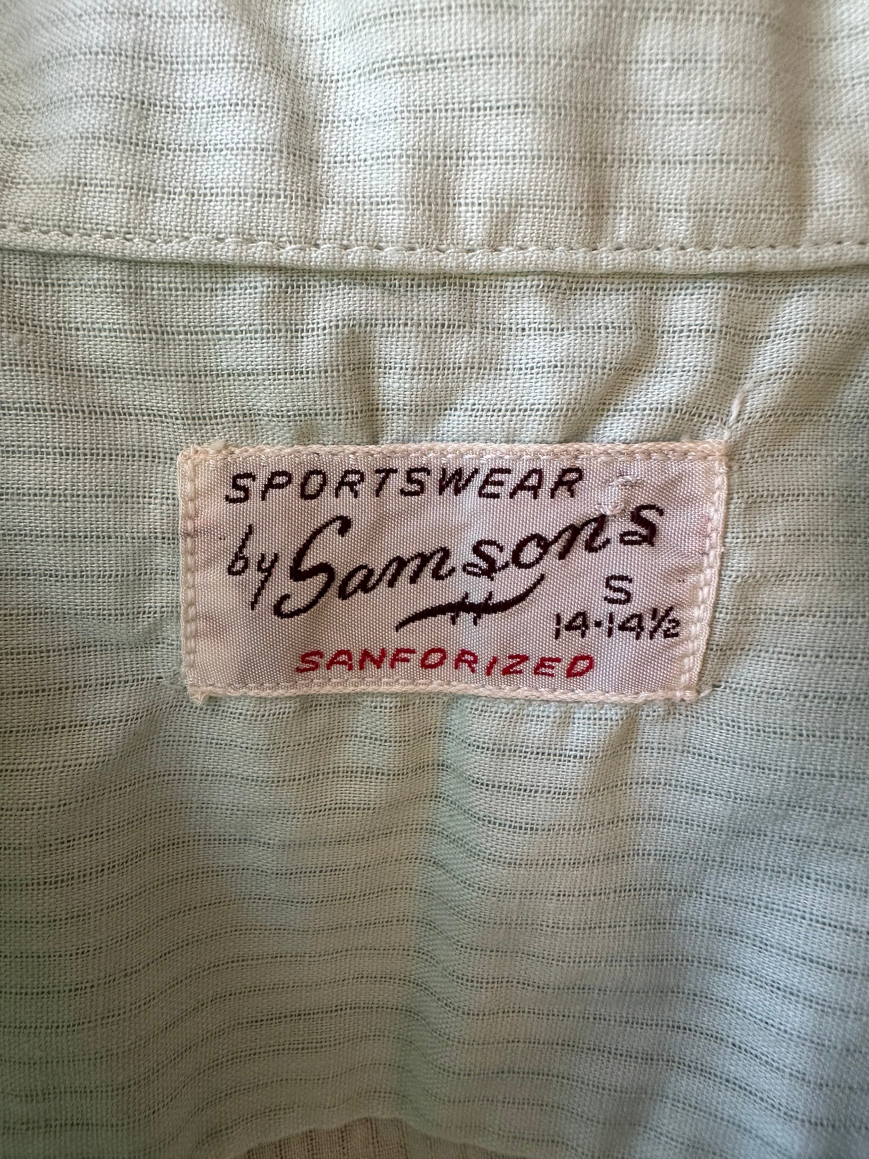 50's Sportswear By Samsons Sanforized Botton Loop Shirt