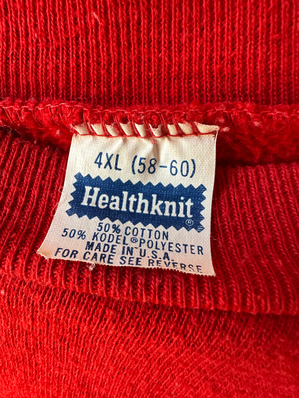 70's HealthKnit Red Pullover Sweatshirt