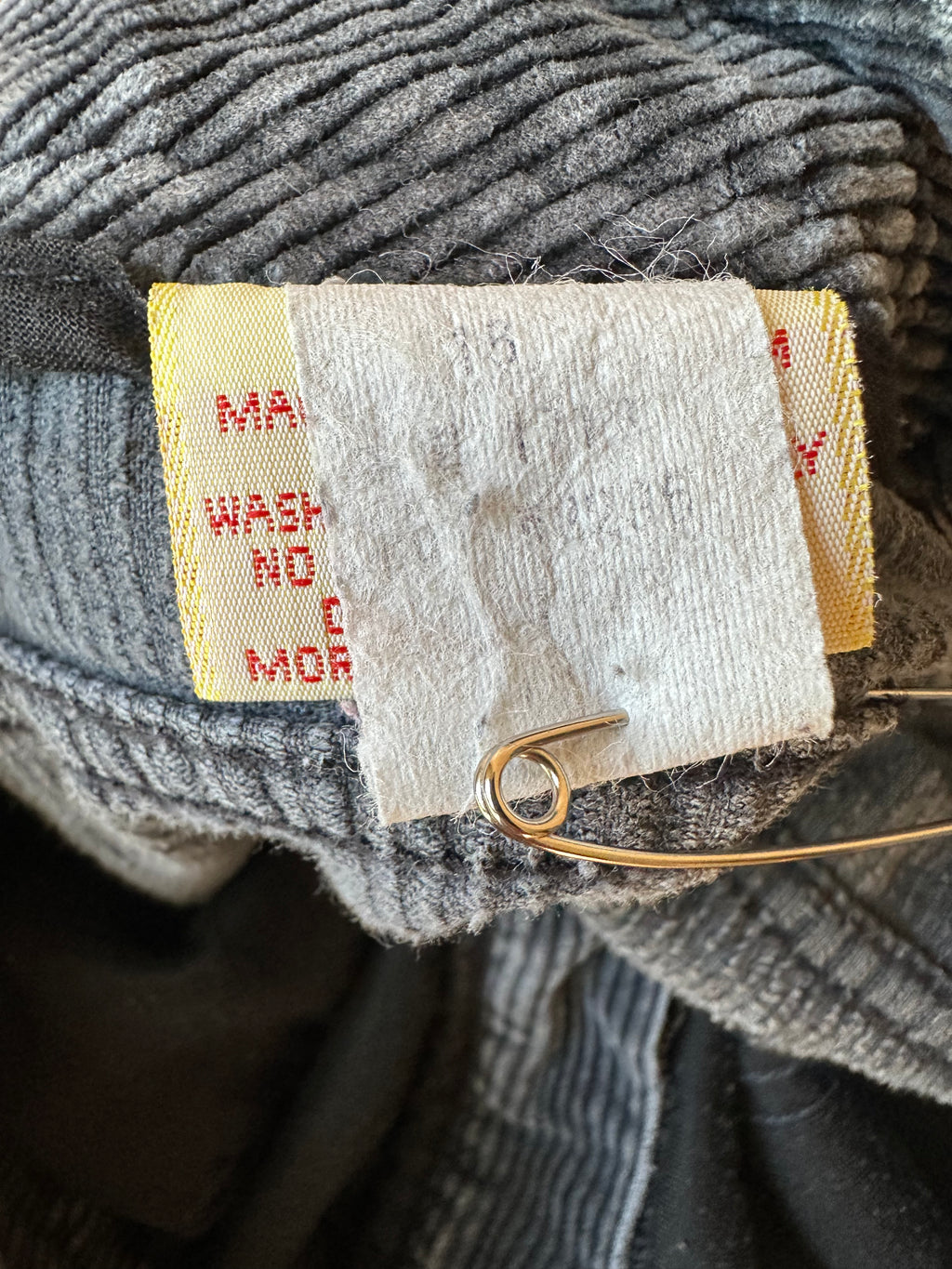 70's Calvin Klein Corduroy Charcoal Pants