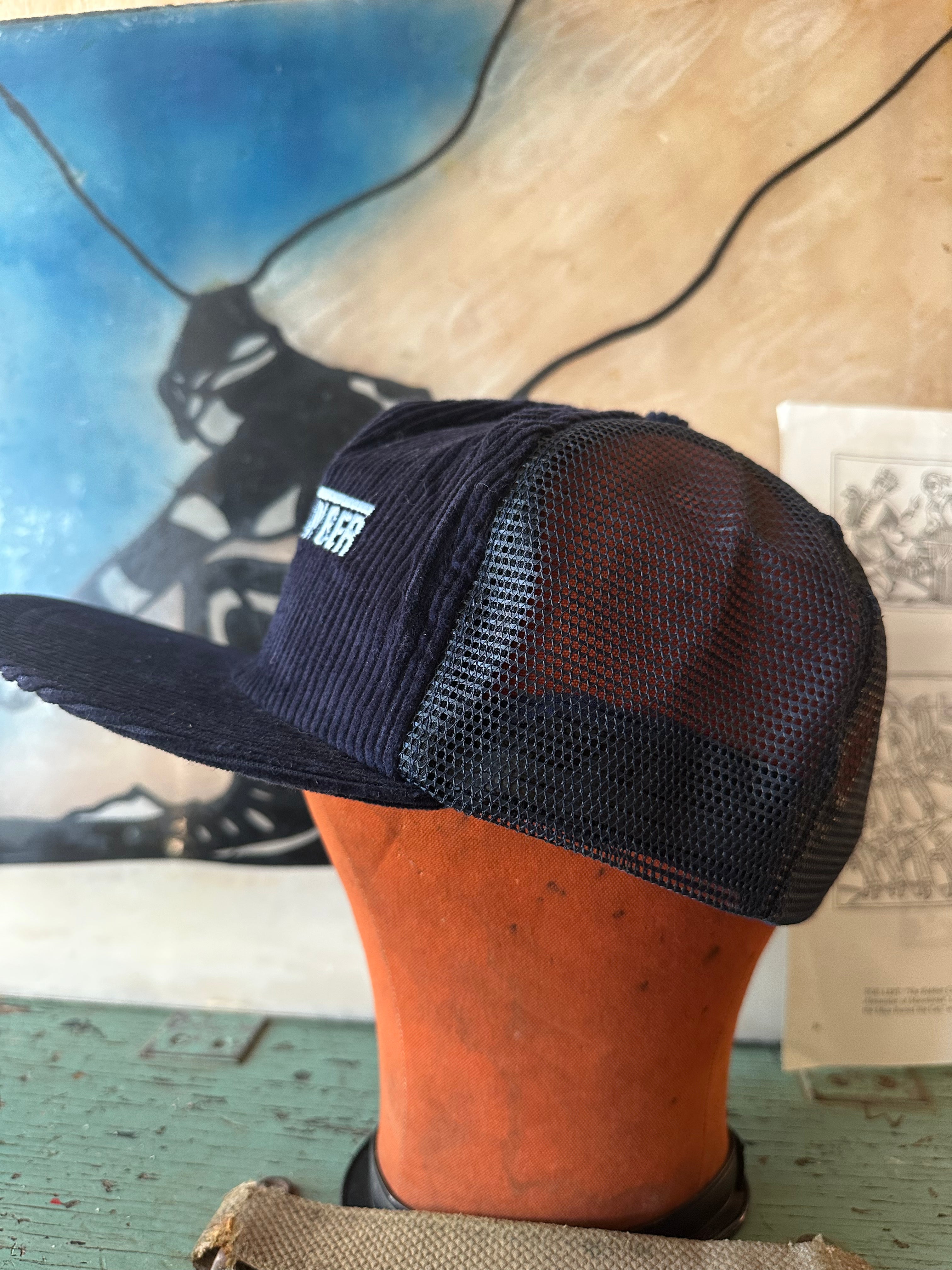 Vintage Sky Climbers Corduroy Navy Snapback Hat