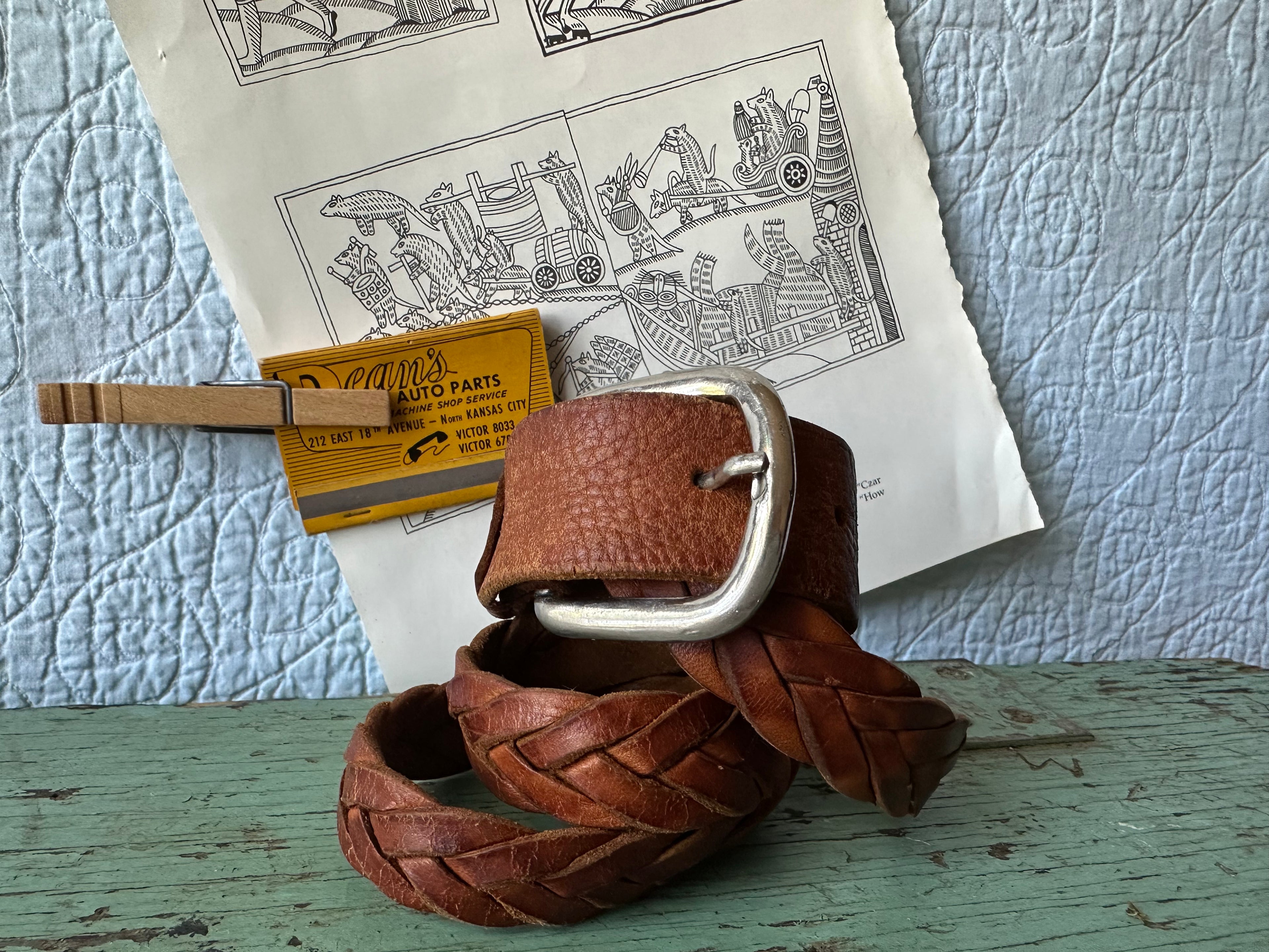80's Braided Leather Belt