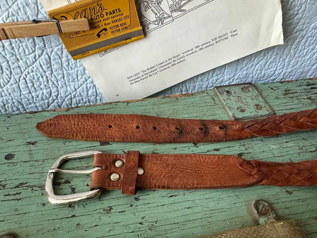 80's Braided Leather Belt