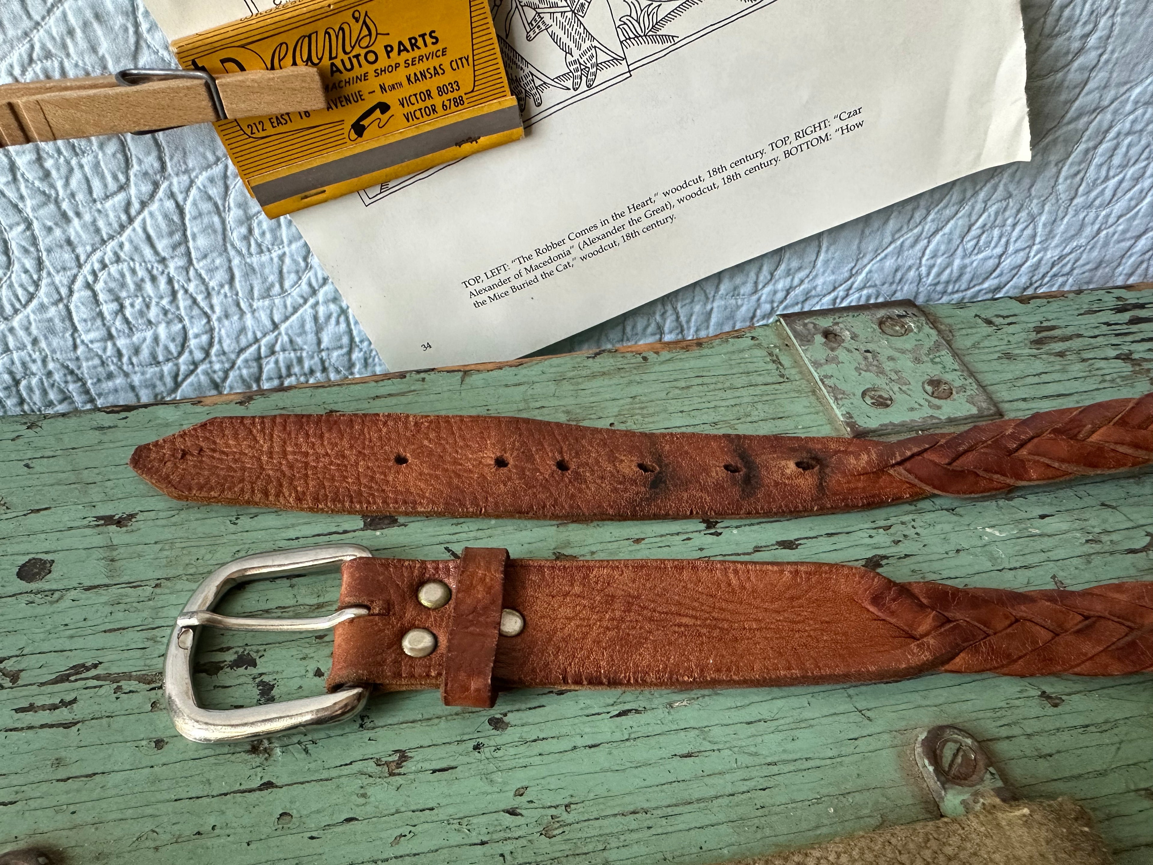 80's Braided Leather Belt