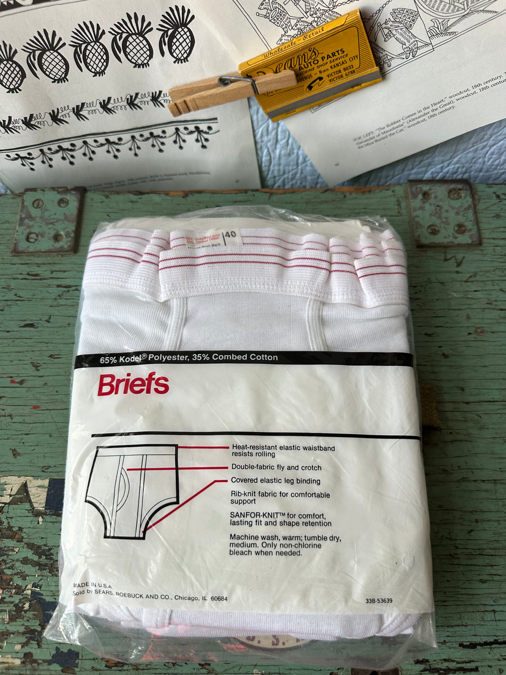 Vintage Sears Roebuck And Co 3-Pack Mens Briefs